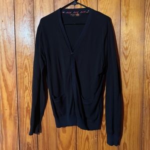 Ben Sherman cardigan black with a dark blue trim size medium